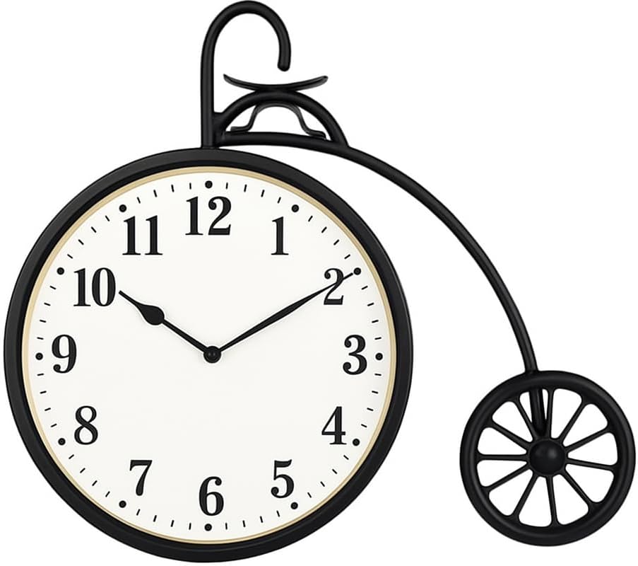 60 Pieces Cycle Model Wall Clocks (12-Inch Decorative Bicycle Design Wall Clock – Unique Vintage Style Clock with Silent Non-Ticking Quartz Movement – Ideal for Living Room – Bedroom – Kitchen Decor)