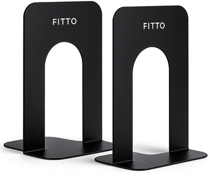 2 Pieces Black Bookends 17x12.6cm for Books and Home Office Decor