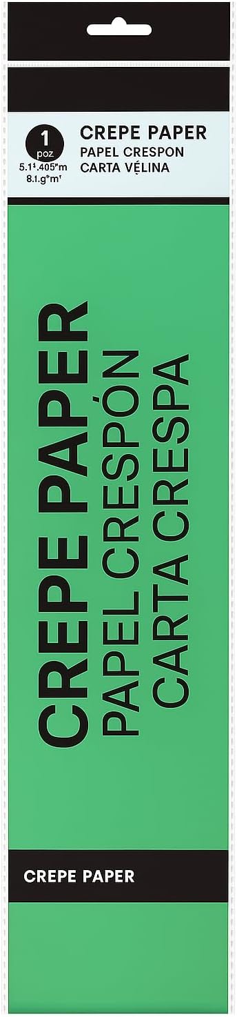 Crepe Paper Roll 200cm x 60cm Pistachio for Crafts and Decorations