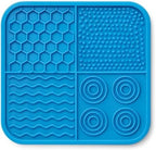 96 Pieces Pet Lick Mat Squares (20x20cm Blue - Silicone Licking Pad for Dogs & Cats – Slow Feeder Calming Treat Mat – Non-Slip)
