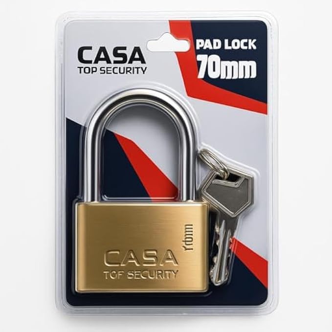 96 Pieces 70mm Brass Padlock Hardened Steel Shackles (Heavy Duty Weatherproof Security Padlock for Gates Doors Sheds Lockers – Includes Keys)
