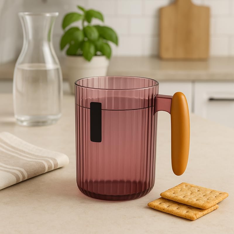120 Pieces Light Pink Transparent Plastic Mugs (Durable and Stylish Drinkware for Home and Office Use)