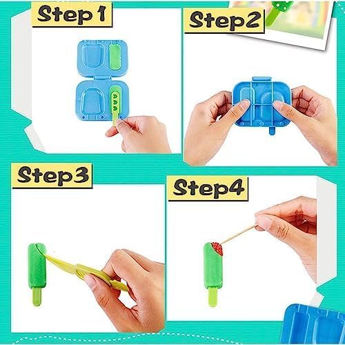 120 Pieces Non-Dry 5D Modeling Clay Dough In Popsicle - Educational Toys for Kids' Creative Play