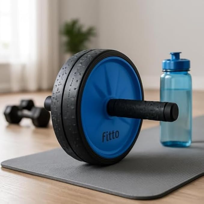 96 Pieces Blue Exercise Wheels for Core Strength and Stability Training