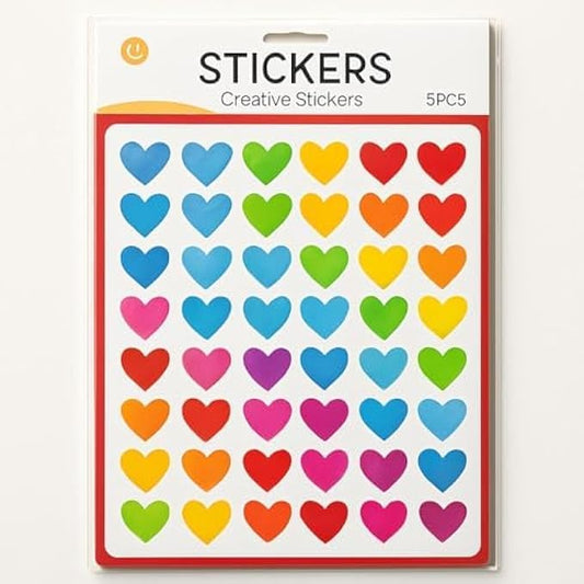 Heart Shaped Educational Stickers for Kids Classroom Reward Stickers for Teachers Preschool Kindergarten Learning Activities