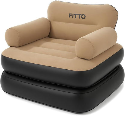 5-in-1 Inflatable Sofa Bed – Portable Inflatable Couch, Lazy Sofa for Adults, Quick Inflate, Foldable, Comfortable Air-Filled Lounge Chair for Indoor & Outdoor Use