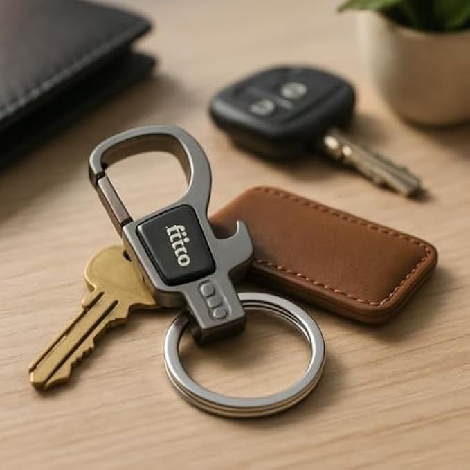 120 Pieces Key Holders (8.7x3 cm Black - Compact Key Organizer Key Case Key Pouch Key Ring Holder)