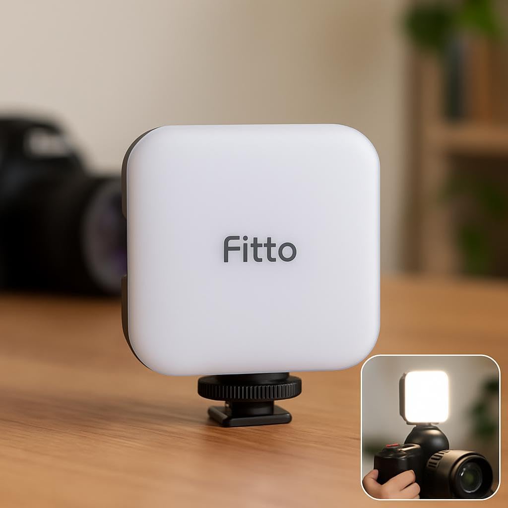 USB Rechargeable LED Video Light, 5.5W, 60° Rotatable for Photography and Filmmaking