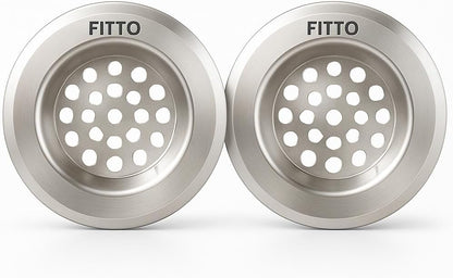 Stainless Steel Sink Strainer – Durable Kitchen Drain Filter, 2-Piece Set, Silver, 20x10 cm