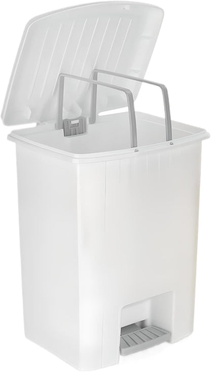 8L Bucket with Soft-Close Lid | Stylish and Durable Plastic Bucket for Kitchen, Bathroom, Office | Removable Inner Bucket | Compact Size Waste Basket