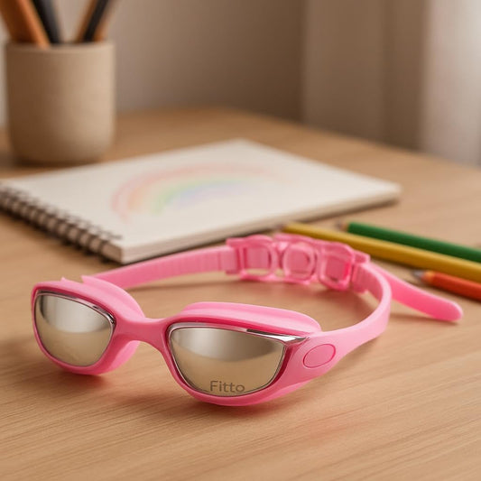 Swimming Goggles with Ear Plugs – Assorted Colors, UV & Anti-Fog Swim Accessories for Pool & Training