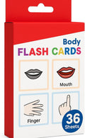 120 Pieces Body Parts Series Flash Cards (36 Sheets – 11.7x7.8cm Educational Anatomy Cards)