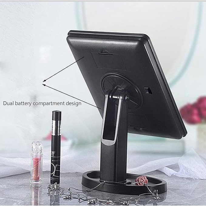 72 Pieces Vanity Mirrors with Lights (Hollywood Makeup Mirror with 9 LED Bulbs – 3 Colors Dimmable Light – 360° Rotation – White - Perfect for Beauty and Grooming)