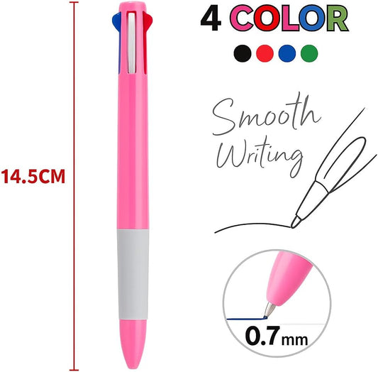 0.7mm 4 in 1 Ball Point Pen, 14.5cm Innovative Multi-Function Writing Tool