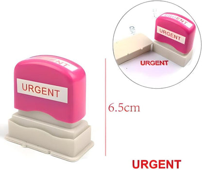 Urgent Stamp 6.5cm Pink Cover for Quick Office & Mail Use