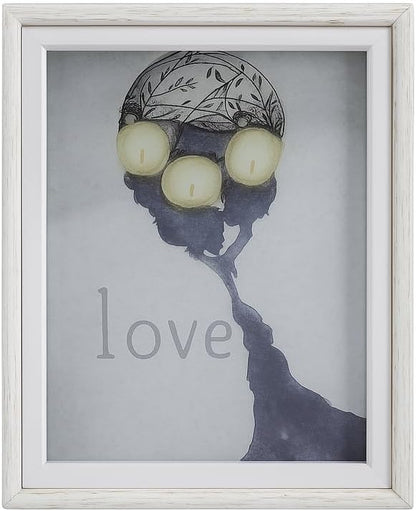 Off White Wooden Photo Frame with White Border, 5x7 Inch Size, Decorative Picture Frame for Home and Office