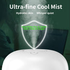 60 Pieces Mist Humidifiers (Bedroom – Cute Water Drops – Light Effects – Air Diffuser – For Baby Home Office – White)