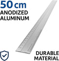 120 Pieces Aluminum Rulers (50cm – Metric Measuring Tool for School – Office – and Crafting)