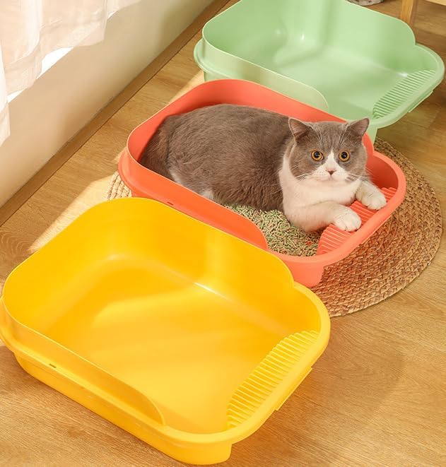 96 Pieces Pet Litter Boxes (Green – Easy to Clean and Maintain)