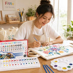 96 Pieces Cloth Paint Sets (17 x 12 ml Fabric Paint Tubes with 4 Brushes and Mixing Palette – Assorted Colors)