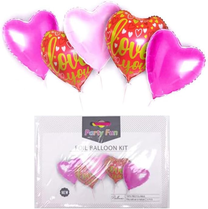 120 Pieces 18 Inch I Love You Foil Balloon Sets for Parties & Celebrations (pack of 5)