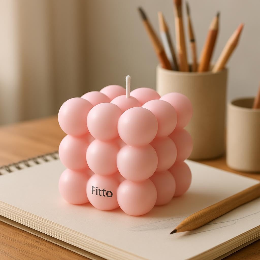 120 Pieces Pink Bubble Candles (5x6x5.3cm for Home Décor – Gifts & Relaxation – Trendy Decorative Candle Amazon.ae)