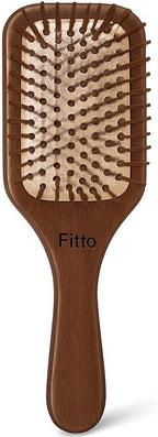 96 Pieces Wooden Paddle Hair Brushes for Smooth Detangling (Eco-Friendly Design for Men and Women – Brown)