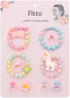 96 Pieces 8 Pieces Jewelry Sets for Dress-Up (Includes Bracelet – Earrings & Ring)