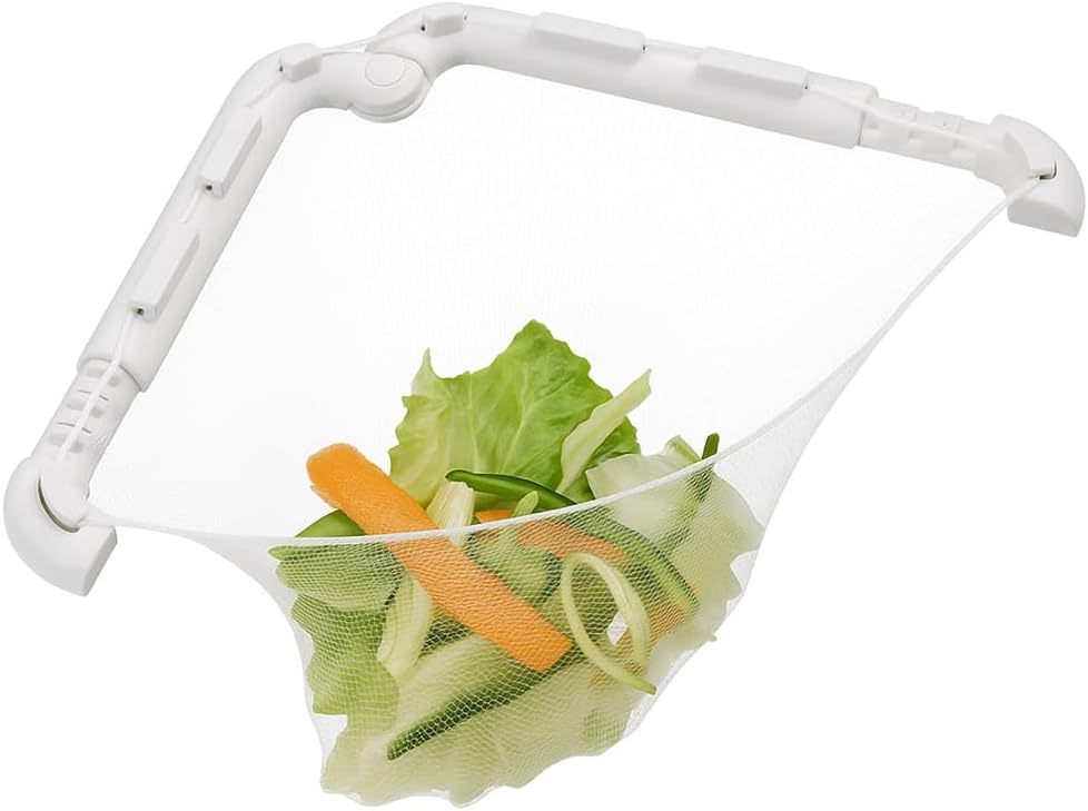 Sink Strainer Net Holder – Adjustable Design – White