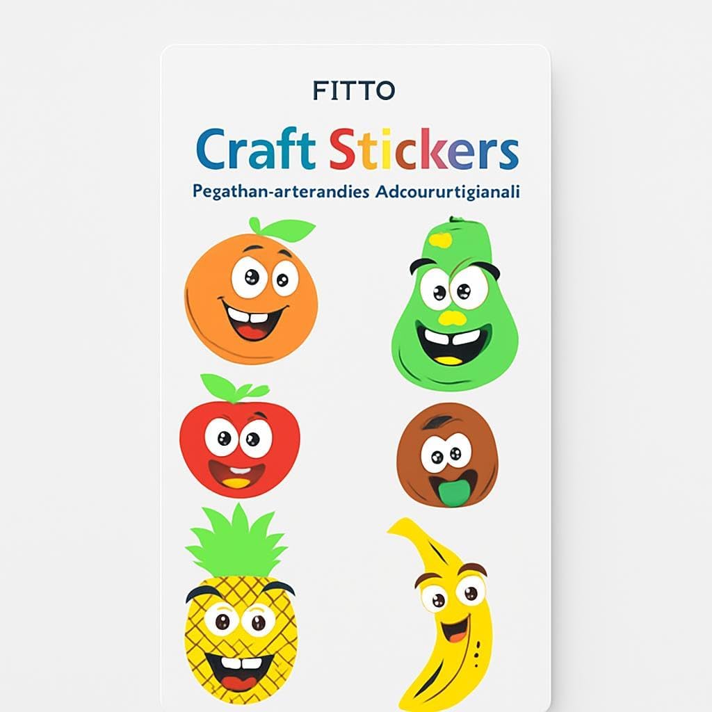 144 Pieces Fruit Series Craft Stickers (17.7x11.2cm – Craft Supplies for Creative Projects)