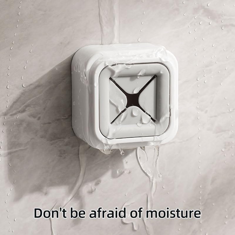 Washcloth Storage Plug – Adhesive Design – White