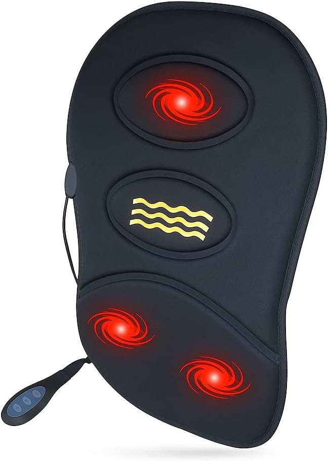 48 Pieces Adjustable Back Massagers for Car Seat & Home (with both car adpter and 2 pin plug – Blue)