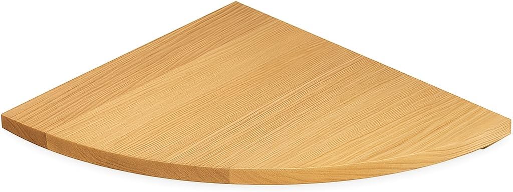 96 Pieces Corner Shelf Wall Mounts (12inch – Oak Wood – Floating – Round End – Small Corner Nightstand – Plant Shelf – For Kitchen Living Room Bedroom)