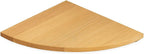96 Pieces Corner Shelf Wall Mounts (12inch – Oak Wood – Floating – Round End – Small Corner Nightstand – Plant Shelf – For Kitchen Living Room Bedroom)