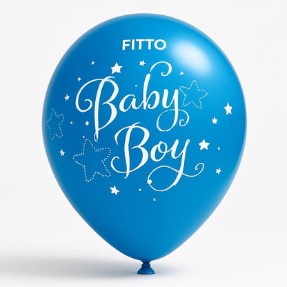 Baby Boy Balloons 12 Inch 12 Pcs Per Card – Party, Birthday, Kids Room Decor