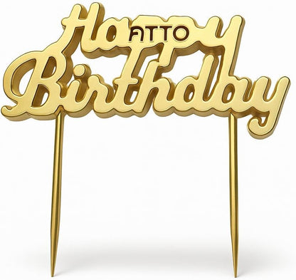 1Pc Happy Birthday Letter Cake Candles – Gold Birthday Cake Decoration for Party, Birthday Cake Toppers, Fun Cake Candle Decor