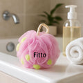 144 Pieces Bath Sponge Round Loofah - Body Wash Puff & Scrubber in Assorted Colors