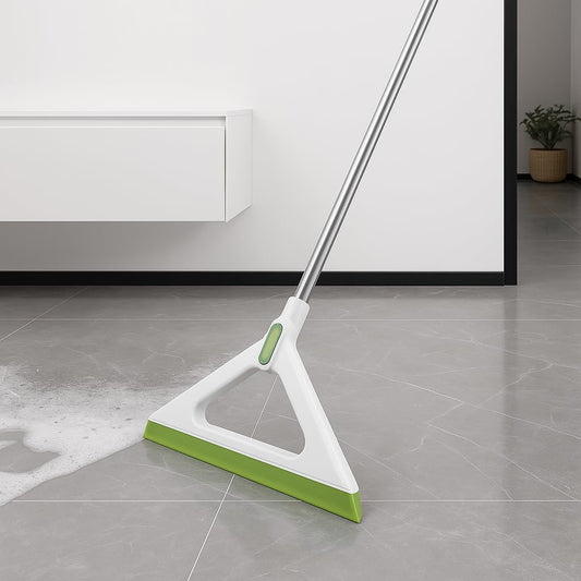 Fine Dust Remover & Pet Hair Cleaning Broom, Multifunction Silicone Sweeper, Squeegee Broom for Pet Hair, Fine Dust, Glass Windows, Green - Efficient Water Sweeping & Floor Scraping Tool