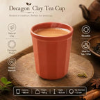 120 Pieces Decagon Natural Clay Tea Cups (180 ml – Reusable Earthen Kulhad for Chai – Tea – Coffee and Traditional Beverage Serving – Terracotta)