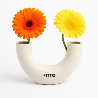 Tall Slim White Ceramic Vase 29x12cm Modern Home Decor