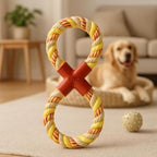 96 Pieces Yellow Dog Rope Toys (38x14.3cm - Tug & Chew Toy for Dogs and Puppies – Interactive Pull Toy for Tug-of-War – Dental Cleaning & Fetch)