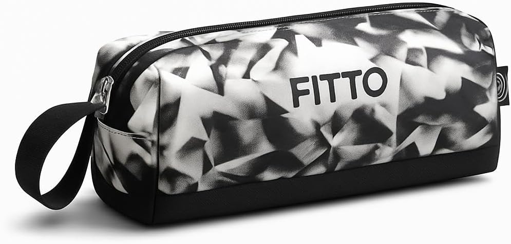 Pencil Pouch 20.5x6.5x5cm White Pattern Stationery Case for Pencils & Office Supplies