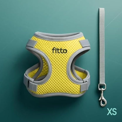 Pet Harness and Lead Set XS 13.5x10.5cm Adjustable Small Dog Puppy Cat Walking Vest Leash