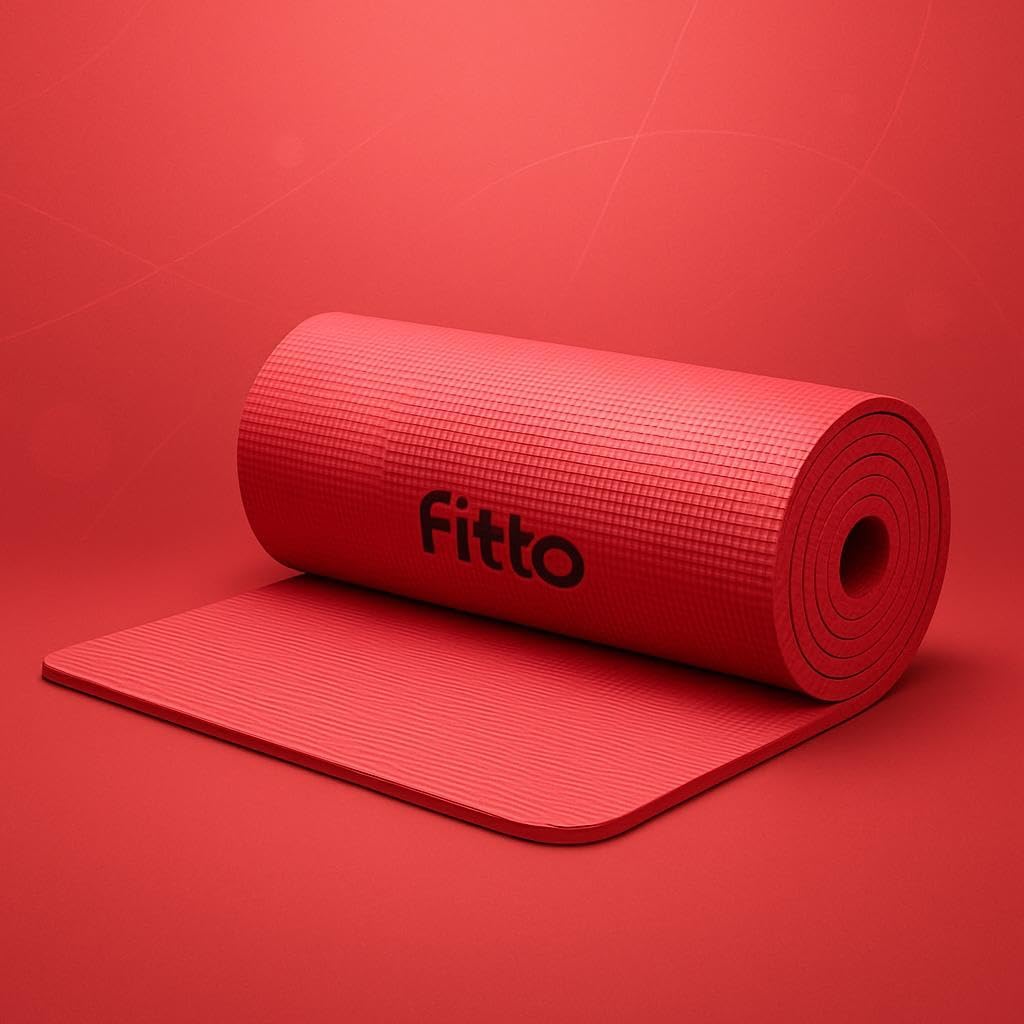 96 Pieces Eco Friendly Yoga Mats (61x173x4mm Red - Lightweight – Non-Slip Exercise & Fitness Mat for Yoga & Pilates)