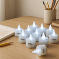 96 Pieces 12 Pieces Flameless Tea Light Candles Battery Operated Cool White LED Decorative Safety Candles for Home (Wedding – Events)