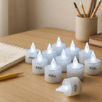 96 Pieces 12 Pieces Flameless Tea Light Candles Battery Operated Cool White LED Decorative Safety Candles for Home (Wedding – Events)