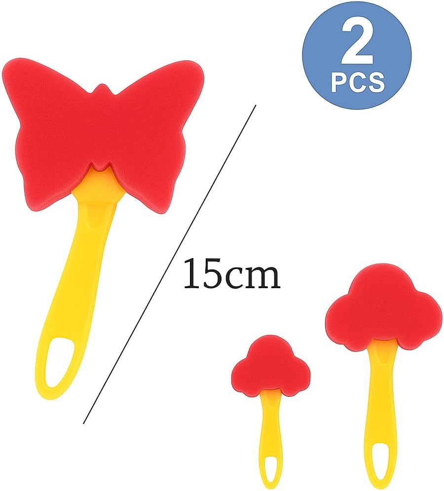 Sponge Brush 2pcs Pack 15cm for Cleaning, Kitchen, Bathroom, Multi-Purpose Use