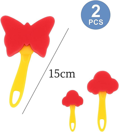 Sponge Brush 2pcs Pack 15cm for Cleaning, Kitchen, Bathroom, Multi-Purpose Use