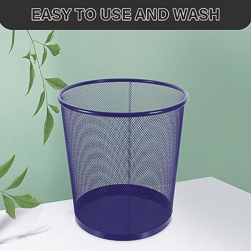 96 Pieces Round Paper Bins (23.5x19x26cm for Office & Home Waste Disposal – Purple)