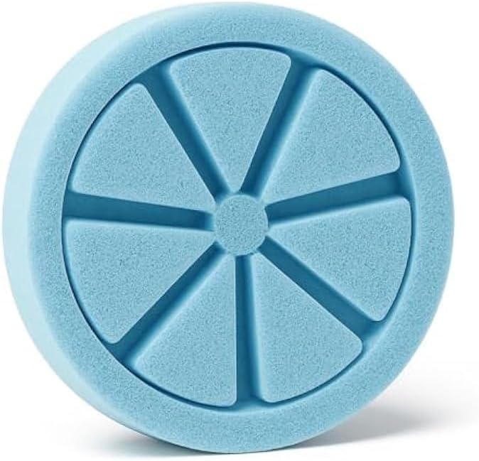 120 Pieces Facial Cleansing Sponge Blue Pack of 6 - Soft Reusable Face Sponges for Makeup Removal (Daily Cleansing & Gentle Exfoliation)
